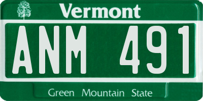 VT license plate ANM491