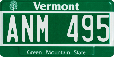 VT license plate ANM495