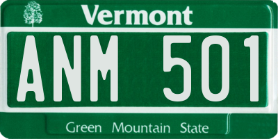 VT license plate ANM501