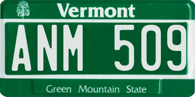 VT license plate ANM509