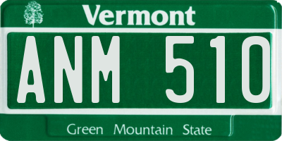 VT license plate ANM510