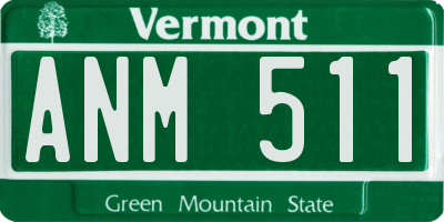 VT license plate ANM511