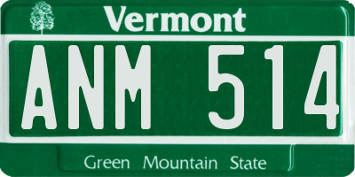 VT license plate ANM514