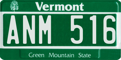 VT license plate ANM516