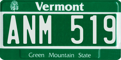 VT license plate ANM519