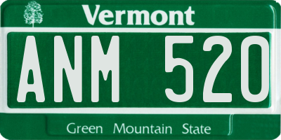 VT license plate ANM520