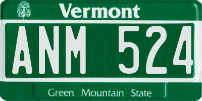 VT license plate ANM524