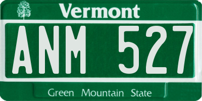 VT license plate ANM527
