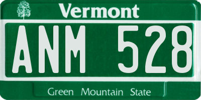 VT license plate ANM528
