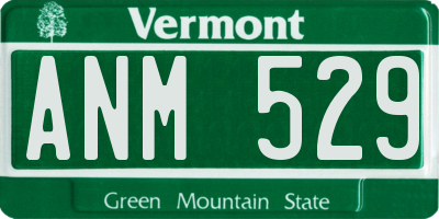 VT license plate ANM529