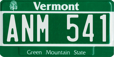 VT license plate ANM541