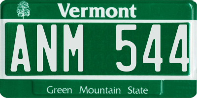 VT license plate ANM544