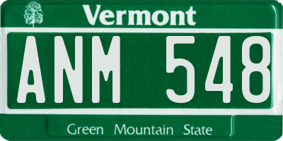 VT license plate ANM548