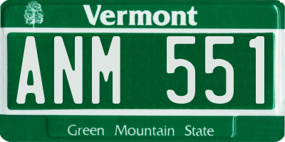 VT license plate ANM551
