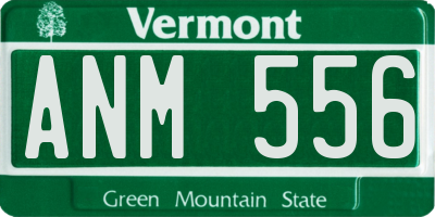 VT license plate ANM556