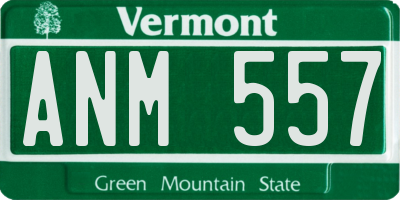 VT license plate ANM557