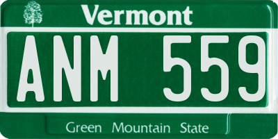 VT license plate ANM559