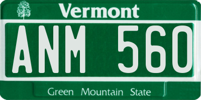 VT license plate ANM560