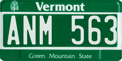 VT license plate ANM563