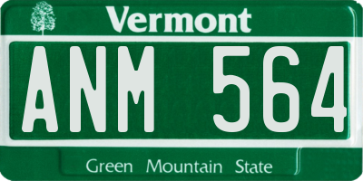 VT license plate ANM564