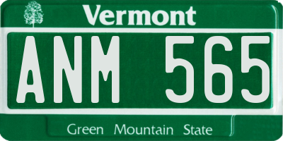 VT license plate ANM565