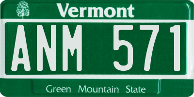 VT license plate ANM571