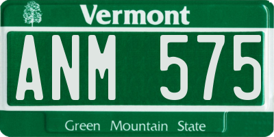 VT license plate ANM575