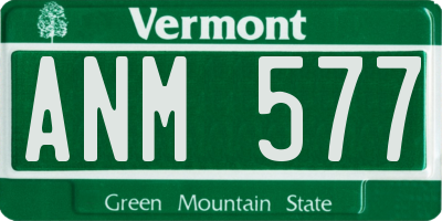 VT license plate ANM577