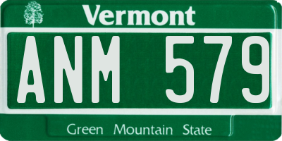 VT license plate ANM579