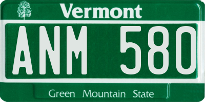 VT license plate ANM580