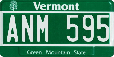 VT license plate ANM595