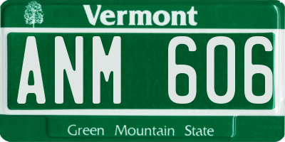 VT license plate ANM606