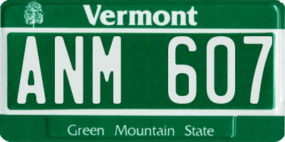 VT license plate ANM607
