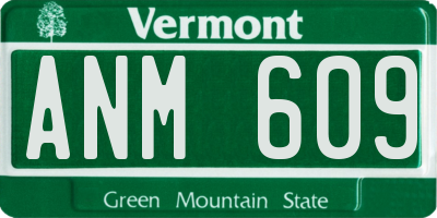 VT license plate ANM609