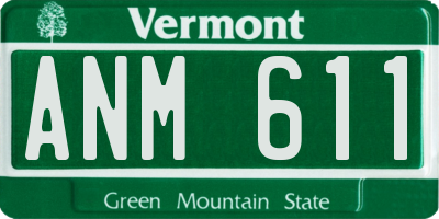 VT license plate ANM611