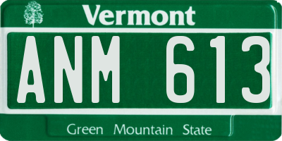 VT license plate ANM613