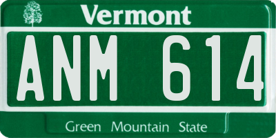 VT license plate ANM614