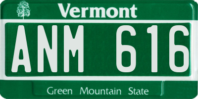 VT license plate ANM616