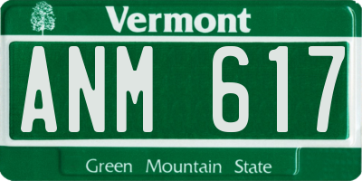 VT license plate ANM617