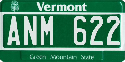 VT license plate ANM622