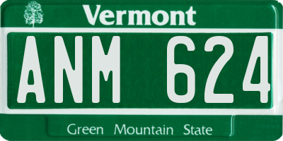 VT license plate ANM624