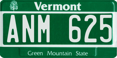 VT license plate ANM625