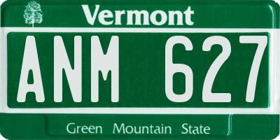 VT license plate ANM627