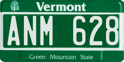VT license plate ANM628