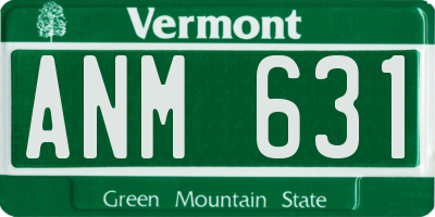 VT license plate ANM631