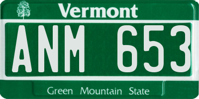VT license plate ANM653
