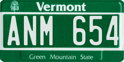 VT license plate ANM654