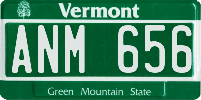 VT license plate ANM656