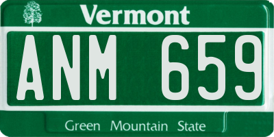 VT license plate ANM659