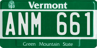 VT license plate ANM661
